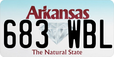 AR license plate 683WBL