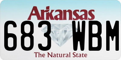 AR license plate 683WBM