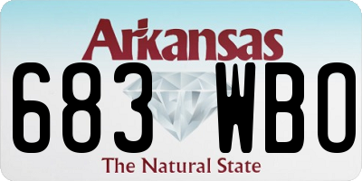 AR license plate 683WBO