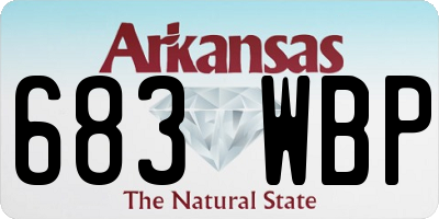 AR license plate 683WBP