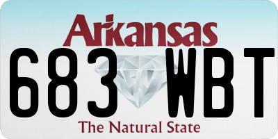 AR license plate 683WBT