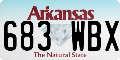 AR license plate 683WBX