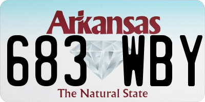 AR license plate 683WBY
