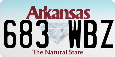 AR license plate 683WBZ