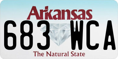 AR license plate 683WCA