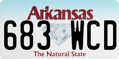 AR license plate 683WCD