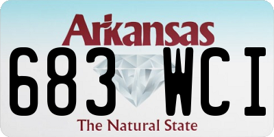 AR license plate 683WCI