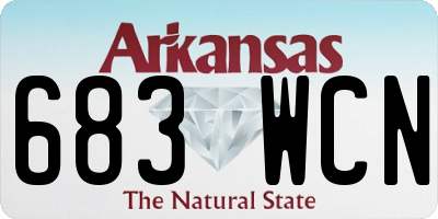 AR license plate 683WCN