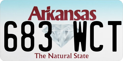 AR license plate 683WCT