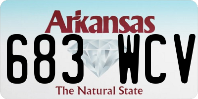 AR license plate 683WCV