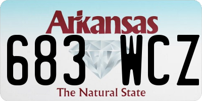 AR license plate 683WCZ