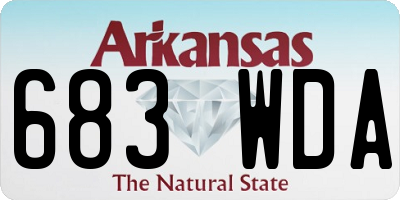 AR license plate 683WDA