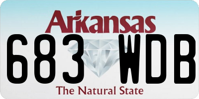 AR license plate 683WDB