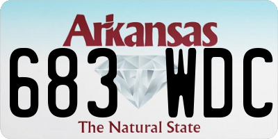 AR license plate 683WDC