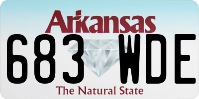 AR license plate 683WDE