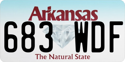 AR license plate 683WDF