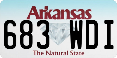 AR license plate 683WDI