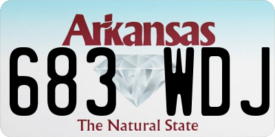 AR license plate 683WDJ