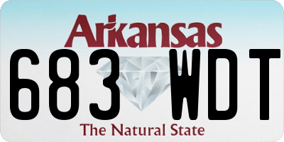 AR license plate 683WDT