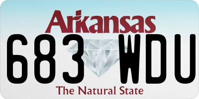 AR license plate 683WDU