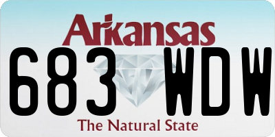 AR license plate 683WDW
