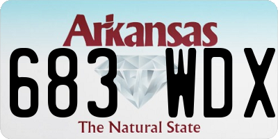 AR license plate 683WDX