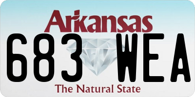AR license plate 683WEA