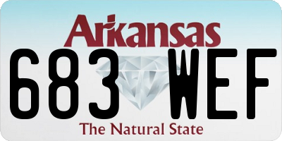 AR license plate 683WEF