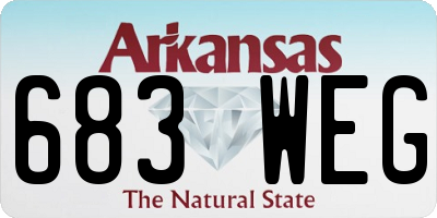 AR license plate 683WEG