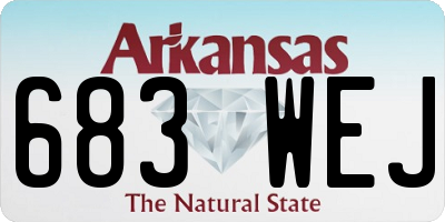 AR license plate 683WEJ