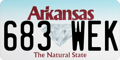 AR license plate 683WEK