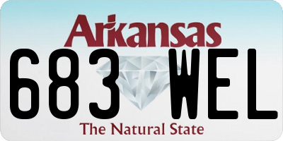AR license plate 683WEL