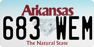 AR license plate 683WEM