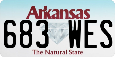 AR license plate 683WES