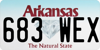 AR license plate 683WEX