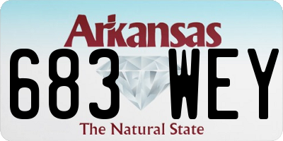 AR license plate 683WEY