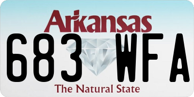 AR license plate 683WFA