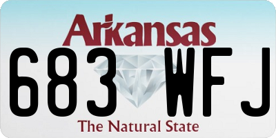 AR license plate 683WFJ