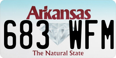 AR license plate 683WFM