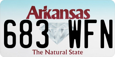 AR license plate 683WFN