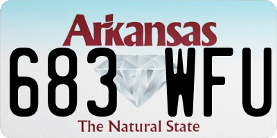 AR license plate 683WFU
