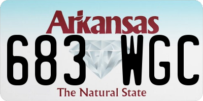 AR license plate 683WGC