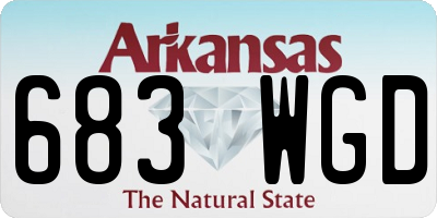 AR license plate 683WGD