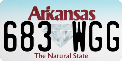 AR license plate 683WGG