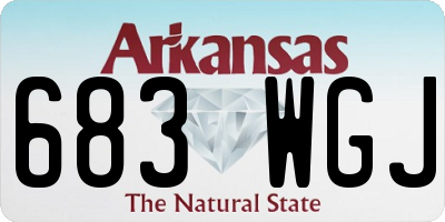 AR license plate 683WGJ