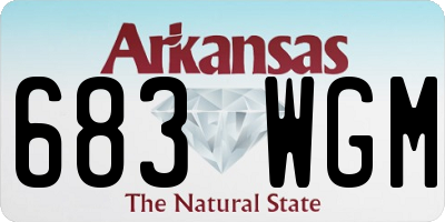 AR license plate 683WGM