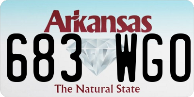 AR license plate 683WGO