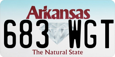 AR license plate 683WGT