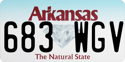 AR license plate 683WGV