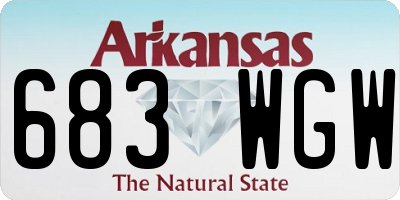 AR license plate 683WGW